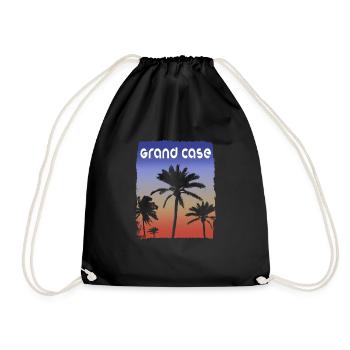 Grand Case Saint Martin Sunset Vacation Souvenir - Drawstring Bag - black - Front