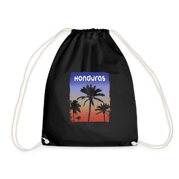 Honduras coucher de soleil vacances Souvenir palmier - Sac de sport léger - noir - Devant