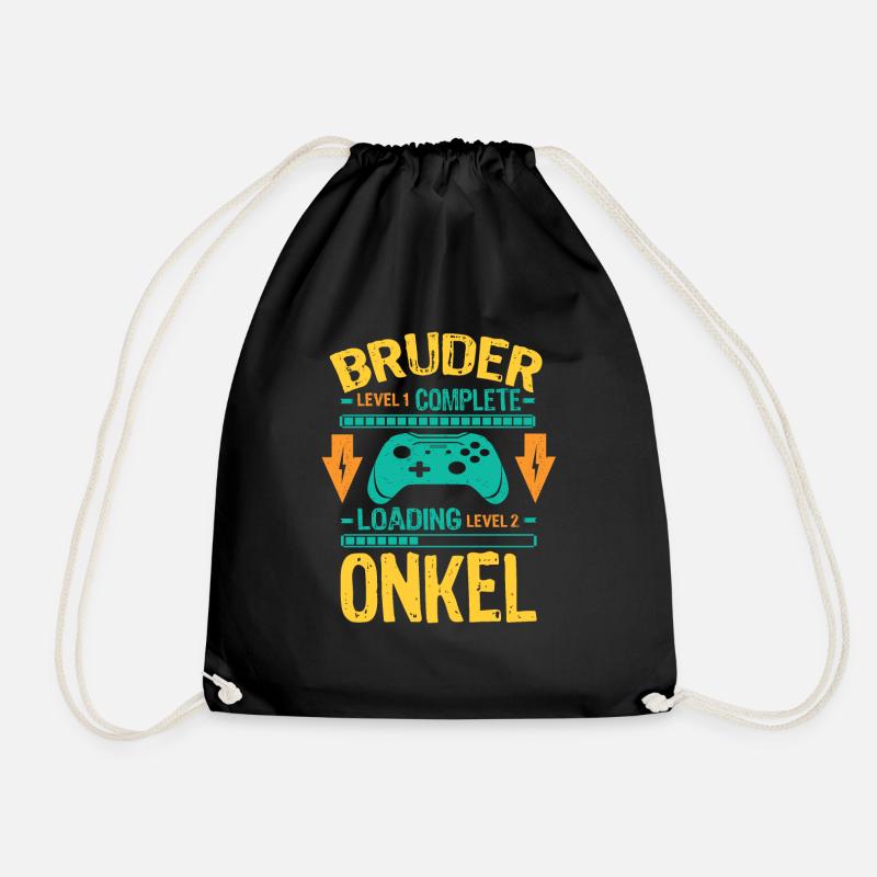 Bruder Level Complete Werdender Onkel Loading - Turnbeutel - Schwarz