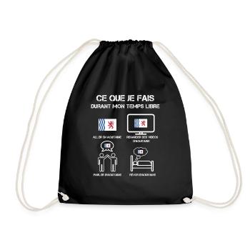 Free time Aquitaine - Drawstring Bag - black - Front