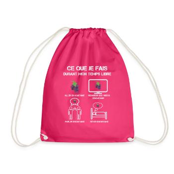 Free time Aquitaine Vineyard - Drawstring Bag - fuchsia - Front