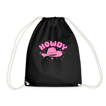 Groovy Howdy Rodeo Pays de l’Ouest Sud - Sac de sport léger - noir - Devant
