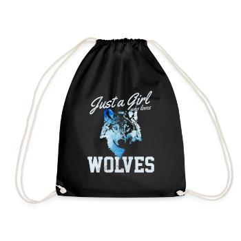 Cadeau de loup - Sac de sport léger - noir - Devant