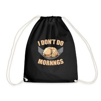 Golden Doodle Witzig I Dont Do Mornings - Turnbeutel - Schwarz - Vorne