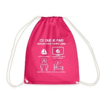 temps libre charente - Sac de sport léger - fuchsia - Devant