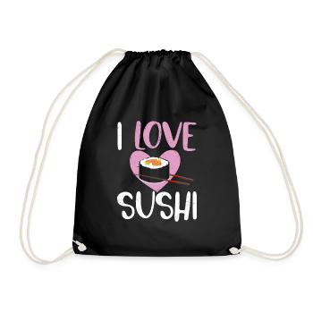 I Love Sushi 2I Love Sushi Japanese Food Japanese - Turnbeutel - Schwarz - Vorne