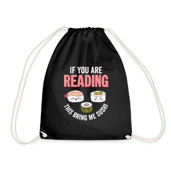 Si vous lisez ceci Apportez-moi des sushis 2Si vous êtes - Sac de sport léger - noir - Devant