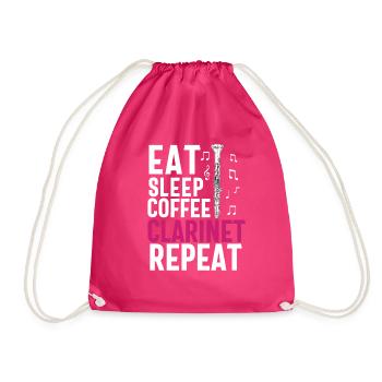 Joueur de clarinette pour fille Femmes Fille Drôle - Sac de sport léger - fuchsia - Devant