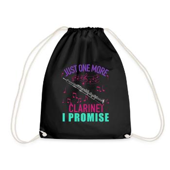 Joueur de clarinette pour fille Femmes Fille Drôle - Sac de sport léger - noir - Devant