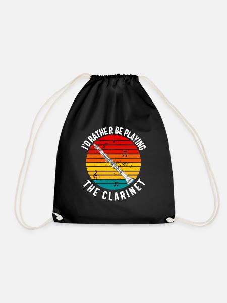 Joueur de clarinette pour fille Femmes Fille Drôle - Sac de sport léger - noir