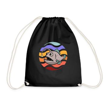 Poisson-grenouille Pêcheur en haute mer Pêcheur à la ligne - Sac de sport léger - noir - Devant