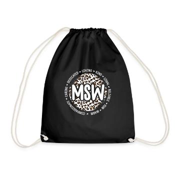 Master Of Social Work Social Work Studies - Drawstring Bag - black - Front