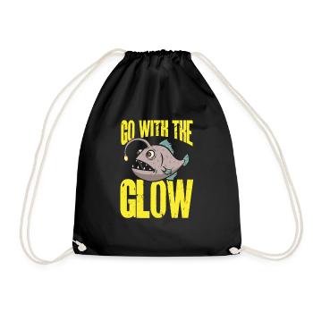 Poisson-grenouille Pêcheur en haute mer Pêcheur à la ligne - Sac de sport léger - noir - Devant