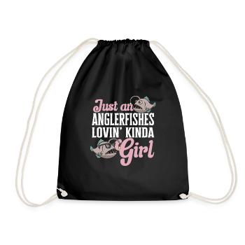 Poisson-grenouille Pêcheur en haute mer Pêcheur à la ligne - Sac de sport léger - noir - Devant