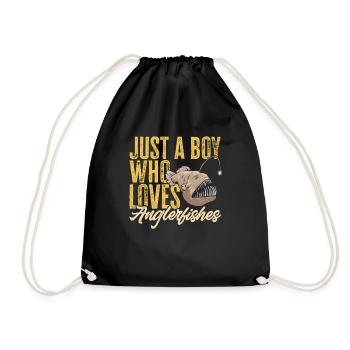Poisson-grenouille Pêcheur en haute mer Pêcheur à la ligne - Sac de sport léger - noir - Devant