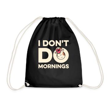 Hamster Or Hamster Drôle Je Ne Fais Pas De Matins - Sac de sport léger - noir - Devant