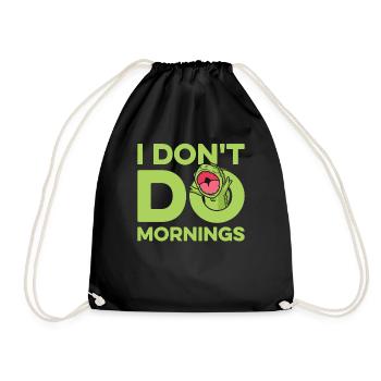 Caméléon Caméléon Drôle Je Ne Fais Pas De Matins - Sac de sport léger - noir - Devant