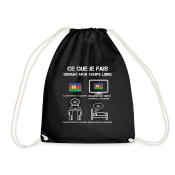 free time New Caledonia - Drawstring Bag - black - Front