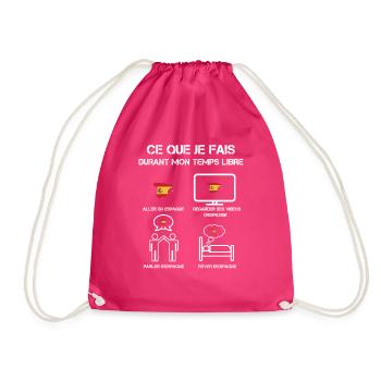 Free time Spain - Drawstring Bag - fuchsia - Front