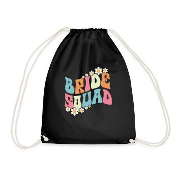 Honorpower Bridesmaid Groovy Bachelor - Drawstring Bag - black - Front
