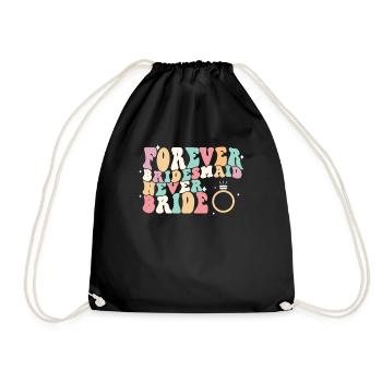 Honorpower Bridesmaid Groovy Bachelor - Drawstring Bag - black - Front