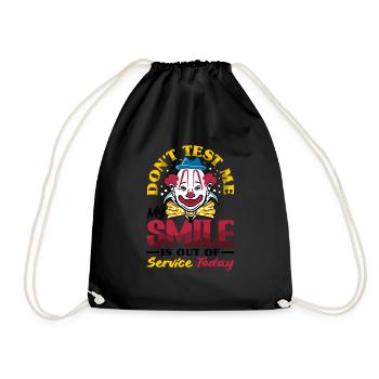 Sourire hors service décontracté - Sac de sport léger - noir - Devant