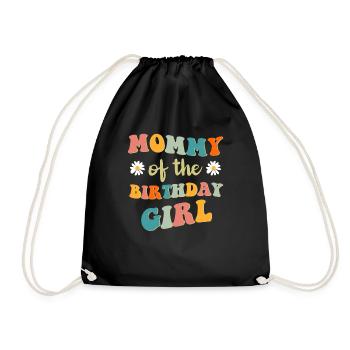 Maman De La Fille D’anniversaire Groovy Mère Maman Maman - Sac de sport léger - noir - Devant