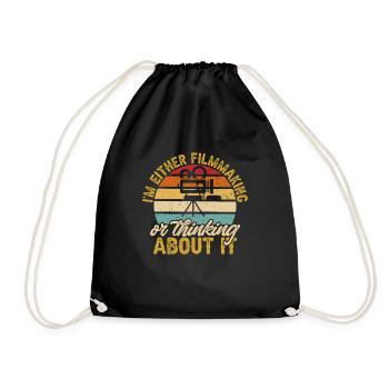 Video Editor Filmmaker Videographer - Drawstring Bag - black - Front