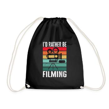 Video Editor Filmemacher Videofilmer - Turnbeutel - Schwarz - Vorne