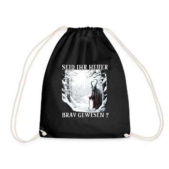 Krampus T | Costume de Krampus | Père Noël - Sac de sport léger - noir - Devant