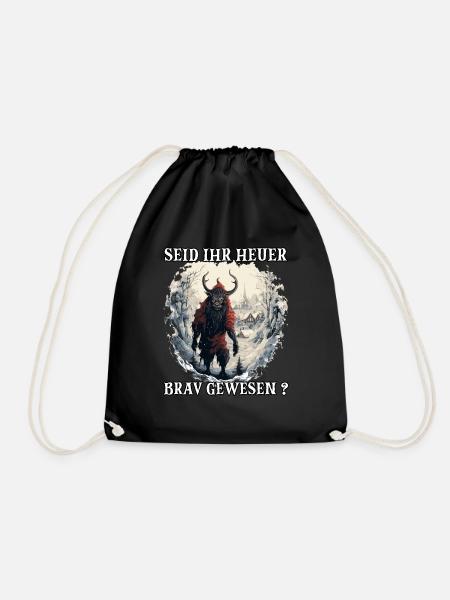 Krampus T | Krampus Kostüm | Dämonischer - Turnbeutel - Schwarz