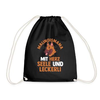 Belgischer Schäferhund Hund Malinois - Turnbeutel - Schwarz - Vorne