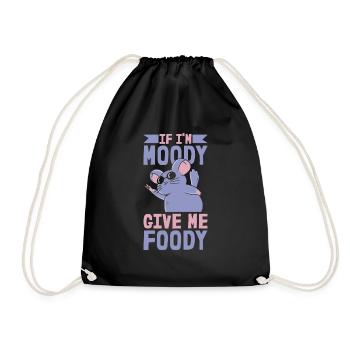 Chinchilla Drôle Si Je Suis De Mauvaise Humeur Donnez-Moi Gourmand - Sac de sport léger - noir - Devant