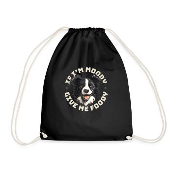 Border Collie Drôle Si Je Suis De Mauvaise Humeur Donnez-Moi Gourmand - Sac de sport léger - noir - Devant