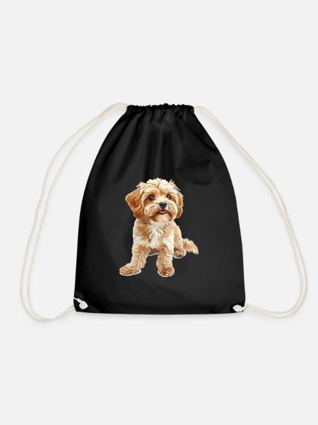 Maltipoo Dog Breed Pet Cute Funny Graphic - Turnbeutel - Schwarz