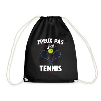 I can't I have tennis - Drawstring Bag - black - Front