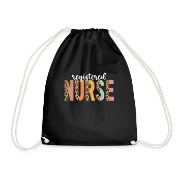 Registered Nurse Krankenschwester Nursing - Turnbeutel - Schwarz - Vorne
