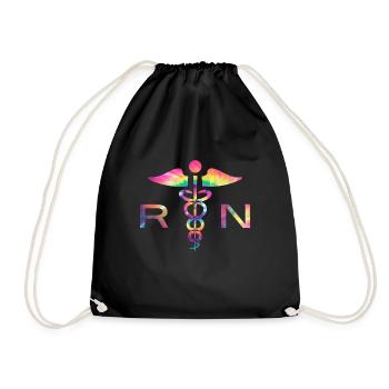 Registered Nurse Krankenschwester Nursing - Drawstring Bag - black - Front