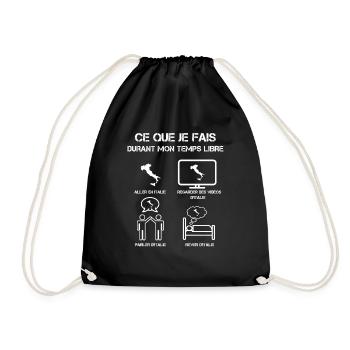 temps libre italie pays - Sac de sport léger - noir - Devant