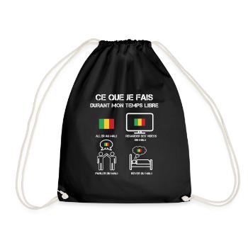 temps libre mali - Sac de sport léger - noir - Devant