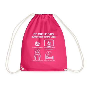 temps libre martinique île - Sac de sport léger - fuchsia - Devant