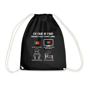 temps libre portugal - Sac de sport léger - noir - Devant