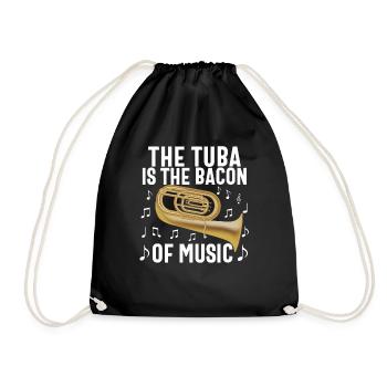 Joueur de tuba hommes femmes fanfare tubiste en laiton - Sac de sport léger - noir - Devant