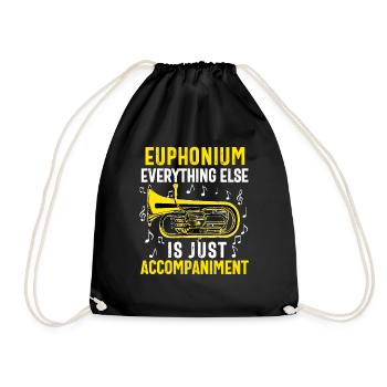 Funny Euphonium Player For Men Women Euphonist - Drawstring Bag - black - Front