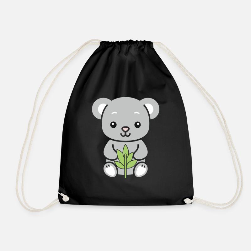 Baby Koala - Drawstring Bag - black