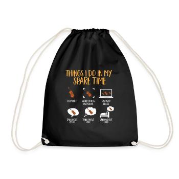 Cello Player Cellist Musician Cello - Drawstring Bag - black - Front