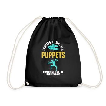 Regarder mes propres marionnettes me rappelle - Sac de sport léger - noir - Devant