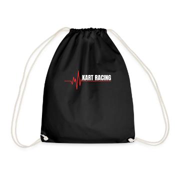 Red Racing Pulse Kart Racing Enthusiast - Drawstring Bag - black - Front