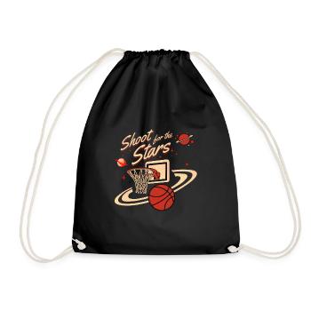 Tir de basket-ball pour les étoiles - Sac de sport léger - noir - Devant