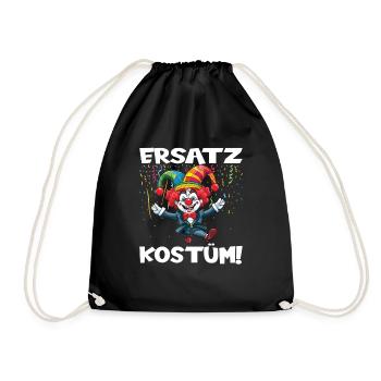 Karneval Kostüm Fasching Fastnacht - Turnbeutel - Schwarz - Vorne